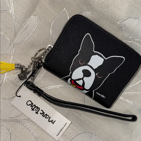 Marc Tetro Handbags - Marc Tetro Black Dog Print Wallet